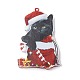 Decorazione pendente in acrilico a forma di gatto di Natale HJEW-E007-01G-01-4