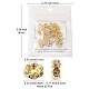 Abalorios de latón Diamante de imitación espaciador RB-YW0001-05B-01G-4
