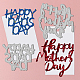 Globleland „Happy Father's Day“-Stanzformen „Happy Mother's Day“-Stanzformen aus Karbonstahl zum Selbermachen „Happy Dad's Day“ Happy Mom's Day-Prägeschablonenvorlage für die Kartenherstellung DIY-WH0309-773-3