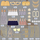 Sunnyclue 1 boîte de 10 paires de boucles d'oreilles à pampilles pendantes - Kit de démarrage - Breloques géométriques - Lustre - Perles de verre pour kits de fabrication de bijoux - Pour débutants DIY-SC0020-42-2