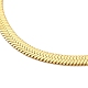 Ionenplattierung (IP) 304 Edelstahl-Halskette mit Fischgrätenmuster für Männer und Frauen NJEW-E076-04C-G-2