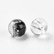 Perles de verre craquelé peintes DGLA-X0006-4mm-03-3