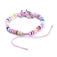 Adjustable Nylon Thread Braided Bead Bracelets BJEW-JB05217-M-3