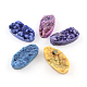 Dyed Natural Druzy Agate Oval Beads G-R275-73-1