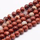 Chapelets de perles en jaspe rouge naturel X-G-K153-B19-8mm-1