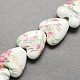 Handmade Printed Porcelain Beads PORC-Q152-10-2