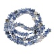 Натуральное синее пятно нитки из бисера яшмы&nbsp;G-F817-A12-01-4