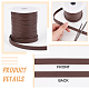 BENECREAT 22.5 Yards Coconut Brown Flat PU Leather Strips OCOR-BC0005-69A-4