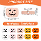 Arricraft 20 Stück 5 Farben Kürbis Jack-o'-Laterne Halloween Lebensmittelqualität umweltfreundliche Silikonperlen SIL-AR0001-10-2