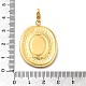 Овальные подвесные украшения из нержавеющей стали 304 с эмалью STAS-R159-47G-01-3