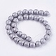 Electroplate Non-magnetic Synthetic Hematite Beads Strands G-M007-25A-2