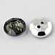 Botones redondos planos del diamante artificial de acrílico de Taiwán de 2-agujero BUTT-F015-33mm-27-2