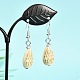 Teardrop Plating Acrylic Beads Dangle Earrings for Girl Women EJEW-JE04679-01-3
