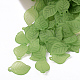 Light Green Frosted Acrylic Leaf Pendants X-FACR-551-3-1