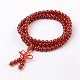 3 boucles bracelets wrap de perles de cornaline naturelle BJEW-D399-05-1