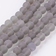 Natural Grey Agate Bead Strands G-H055-10mm-1