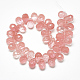 Cherry Quartz Glass Beads Strands G-S357-C01-14-2