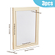 SUPERFINDINGS 3PCS Wood Paper Making Frame 30X20.1cm Screen Tools Blanched Almond Wooden Paper Making Ancient Rectangle Paper Making Moulds Frame for DIY Paper Craft DIY-WH0349-121C-2