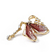 Брошь в виде бабочки из смолы с кристаллами и стразами X-JEWB-P016-05KCG-02-3