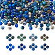 Craftdady 240 Stück 8 Farben gefärbte natürliche Sesam-Jaspis/Kiwi-Jaspis-Unterlegscheibe-Perlen G-CD0001-11-2