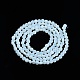 Hebras de perlas de vidrio de imitación de jade transparente GLAA-N052-05A-B06-2