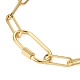 Brass Paperclip Chain Bracelets X-BJEW-JB05311-2