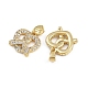 Латунные микро проложить кубического циркония подвески KK-A269-53G-2