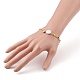 Bracelets à maillons en perle baroque naturelle keshi BJEW-JB05803-05-4