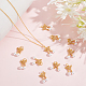 Beebeecraft 1 Box 20Pcs Brass Butterfly Charms Matte Gold Butterfly with Imitation Pearl Pendants Bracelet Charms for DIY Necklace Bracelet Earrings Jewelry Making Craft KK-BBC0003-70-5