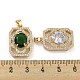 Латунные микропаве прозрачные подвески с фианитом KK-P263-25KCG-3