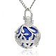 Silver Color Plated Brass Hollow Round Cage Pendants KK-J236-07S-2