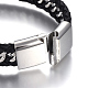 Leather Braided Cord Bracelets BJEW-E352-09B-P-3