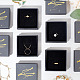 Hobbiesay 12 pz scatole per imballaggio di gioielli in cartone per stampa a caldo CON-HY0001-02-5