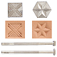 SUPERFINDINGS 2Pcs 2 Style DIY Alloy Steel Leathercraft Stamps FIND-FH0007-85-1