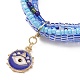Bracelet multi-brins de perles de graines de verre BJEW-JB09578-4