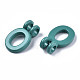 Spray Painted Alloy  2-Loop Link Pendants PALLOY-T075-48O-RS-3