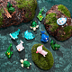 Chgcraft 18 pièces 9 styles miniatures en résine sur le thème de l'océan axolotl animaux marins figurines d'animaux minuscules accessoires de jardin féerique pour décorations d'aquarium fête d'anniversaire RESI-CA0001-40-4