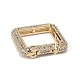 Brass Micro Pave Clear Cubic Zirconia Spring Gate Rings ZIRC-F120-005G-2