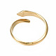 304 Stainless Steel Snake Wrap Open Cuff Ring for Women RJEW-T023-76G-2