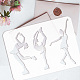 Plastic Drawing Painting Stencils Templates DIY-WH0396-374-3