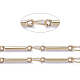 Cadenas de eslabones de barra de latón chapadas en oro de 18k CHC-R126-13G-1