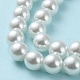 Cottura dipinto di perle di vetro perlato fili di perline rotondo X-HY-Q003-12mm-01-4