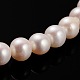 Natural Pearl Round Bead Strands PEAR-E004-04-1