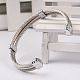 Bracelets de couple pour hommes à la mode BJEW-L111-02-2