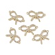 Brass Micro Pave Clear Cubic Zirconia Connector Charms KK-E068-VB067-4