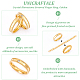 Unicraftale 12 anillo en blanco esmerilado dorado RJEW-UN0002-46G-5