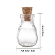 Ovale Glasflasche für Wulst Container AJEW-R045-09-3