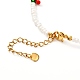 Ensembles de colliers de perles de rocaille de verre rouge et blanc NJEW-JN03719-9