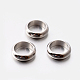 Perline distanziate tonde piatte in acciaio inossidabile 201 STAS-E082-10-1