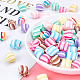 CHGCRAFT 64Pcs 8 Colors Rainbow Marshmallow Candy Shaped Resin Charms Slices Cabochons Cute Resin Beads Flatback Cabochons Art Craft Making Supplies for Jewellery Scrapbooking Phone Case Decor CLAY-CA0001-08-4